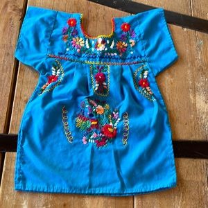 Embroidered Mexico baby dress
